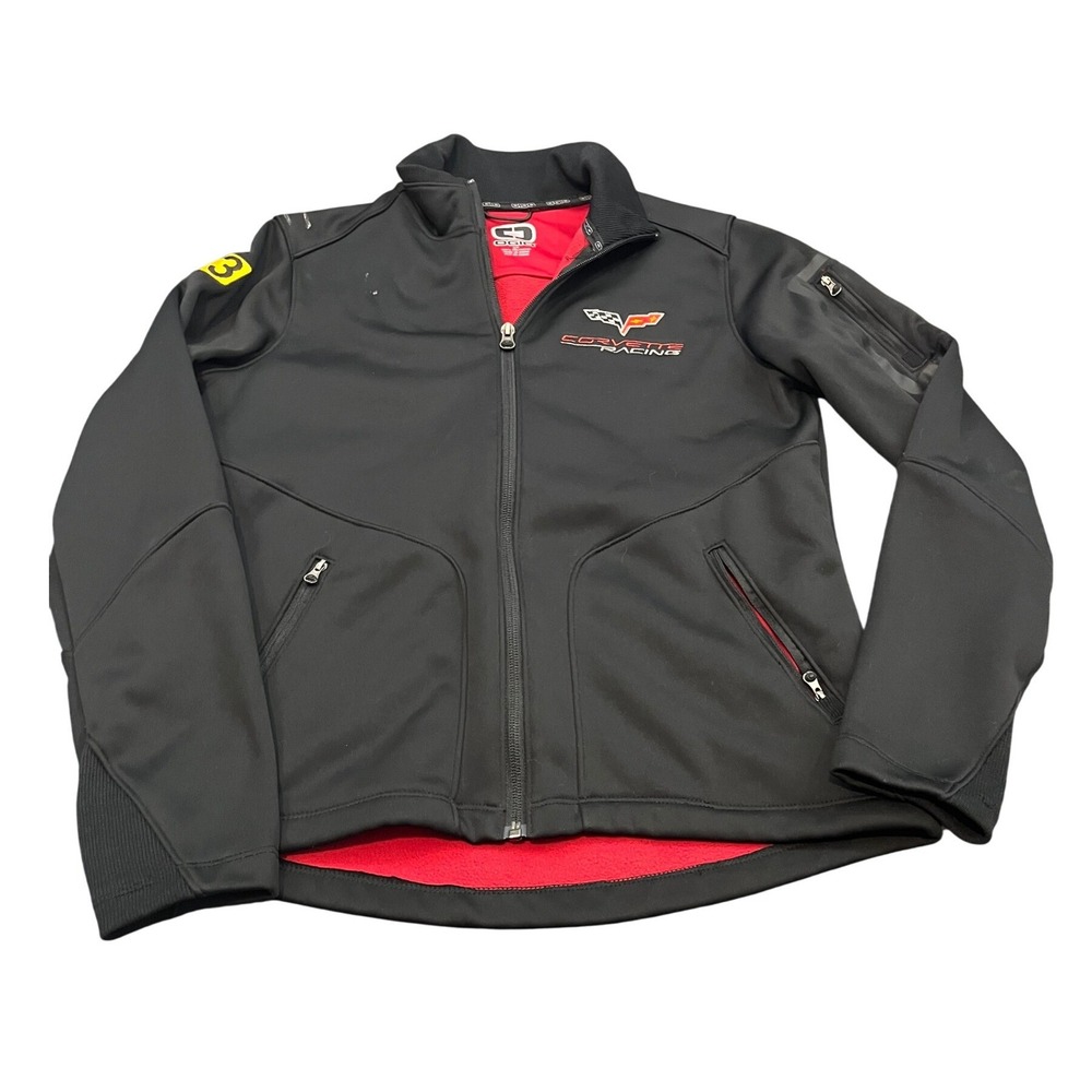 OGIO Corvette Racing Jacket Mens Small Black Softshell Full Zip Embroidered C6.R